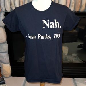 Gildan Rosa Parks Nah 1955 Tee Shirt Medium Black With White Writing